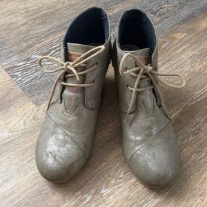 Toms Bootie Wedges - GREAT Shape